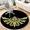 1PC Hyrule Crest Office Round Rug, Non-slip, Soft and Durable Office Rug for Interior Decoration, Perfect for Office yy250915066