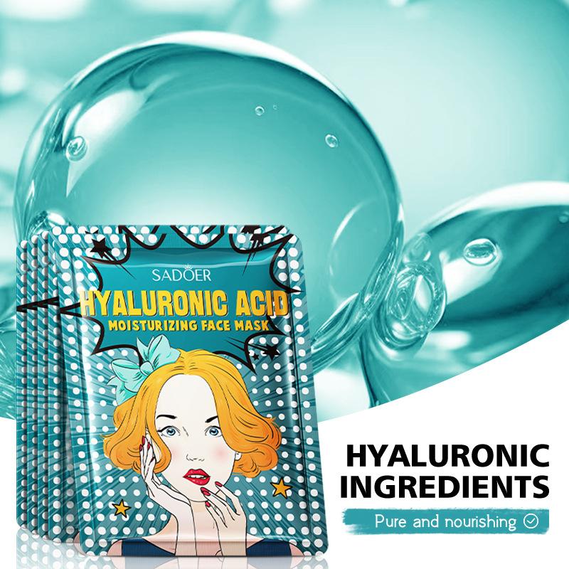 

5pcs SADOER Blueberry Grape Hyaluronic Acid Face Mask Moisturizing Nourishing Anti Wrinkle Hydrating Facial Masks Skin Care 1pcs