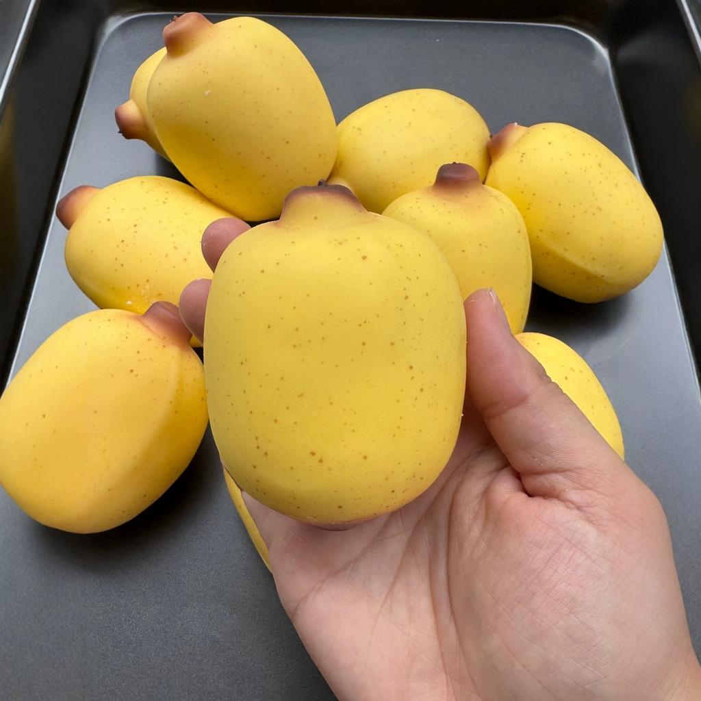 Crunchy Sesame Banana Squishy Stress Ball Fidget Toy Crispy Squishy Squeeze Ball Handmade Round Blocks Filled Asmr For Adult