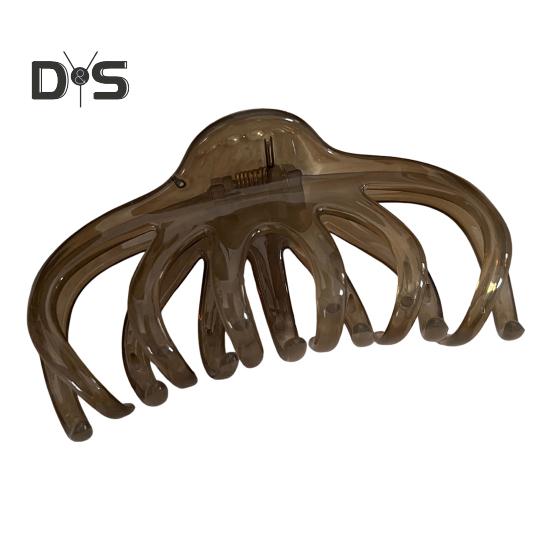 

Женский зажим для волос с когтями большого размера, пластиковый зажим для волос, зажим для волос на затылке, инструмент для укладки, аксессуар для волос светло-серый