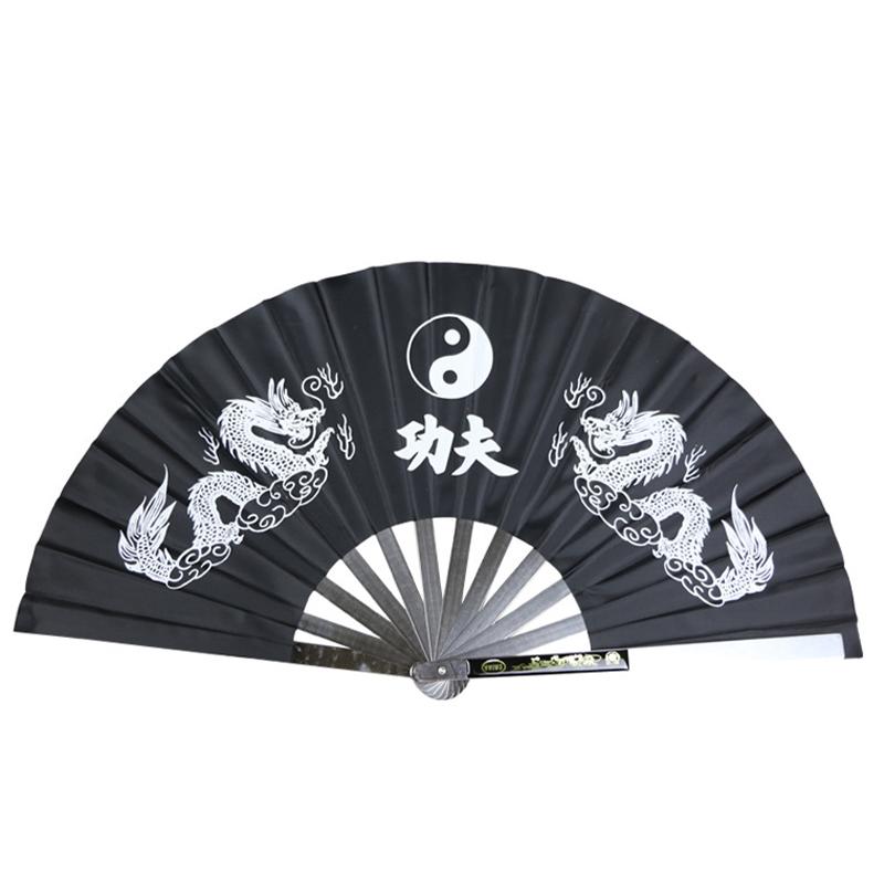 Stainless Steel Folding Tai Chi Martial Arts Fan Chinese Sound Fan Fitness Dance Practice Classic Kung Fu Performance Props