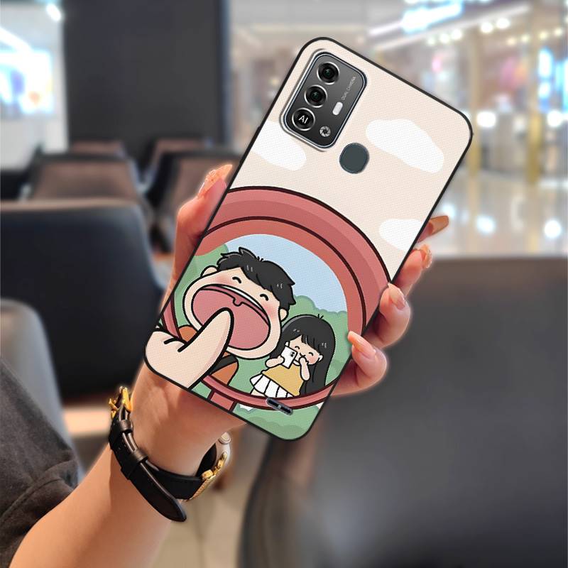 Anti-dust Graffiti Phone Case For ZTE Blade A53 Pro Dirt-resistant Waterproof Cartoon Cute Fashion Design Protective TPU