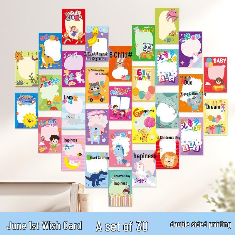 Children s Day Creative Kindergarten Wish Card Pack