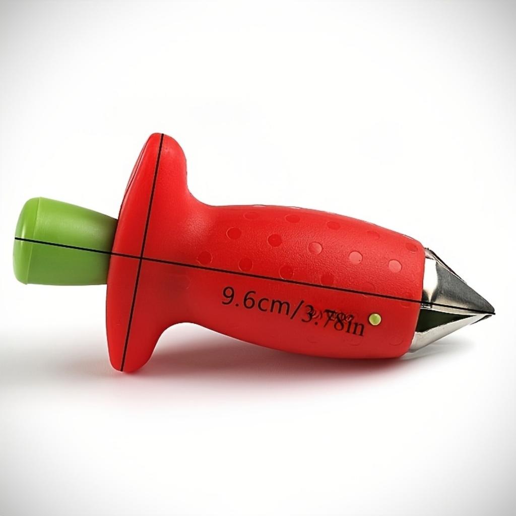 1 Stück benutzerfreundlicher Erdbeerentkerner aus Edelstahl zum einfachen Entfernen des Stiels in der Küche