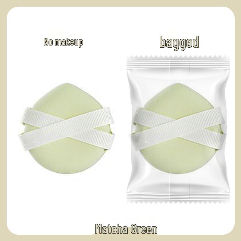 Mochi Double Ribbon Air Cushion Puff: Thick Marshmallow Soft Makeup Sponge, Non-Absorbent.