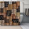 African Ethnic Flower Pattern Shower Curtains Geometry Bathroom Curtain Fabric Waterproof Polyester For Bathtub Decor With Hooks