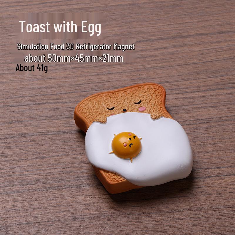 3D Gourmet Food Fridge Magnet - Creative Resin Decoration for Play
