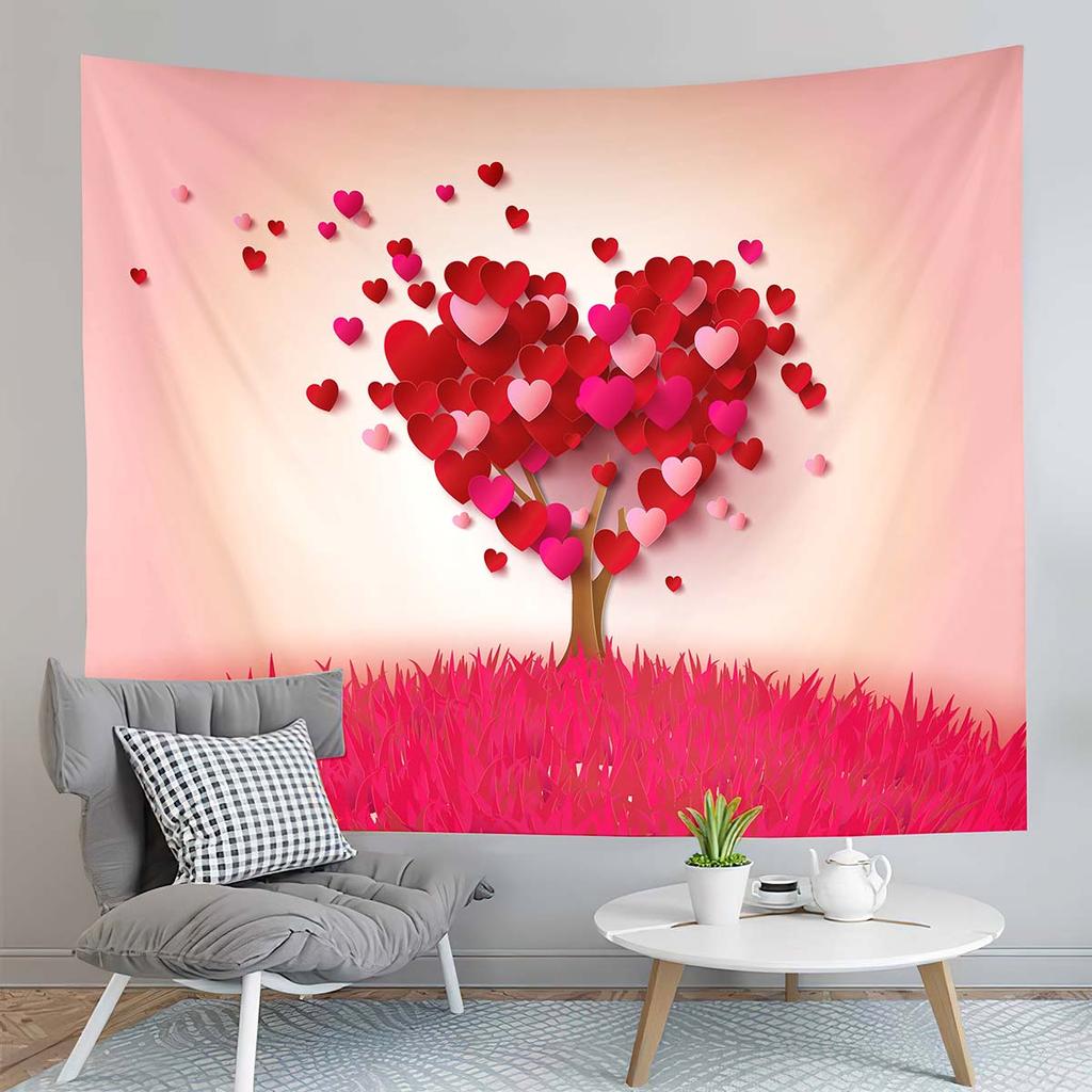 Love Heart Tapestry Romantic Lover Tapestry Creative Gift Tapestry Wall Hanging Decor Tapestries Bedroom Home Living Room Dorm