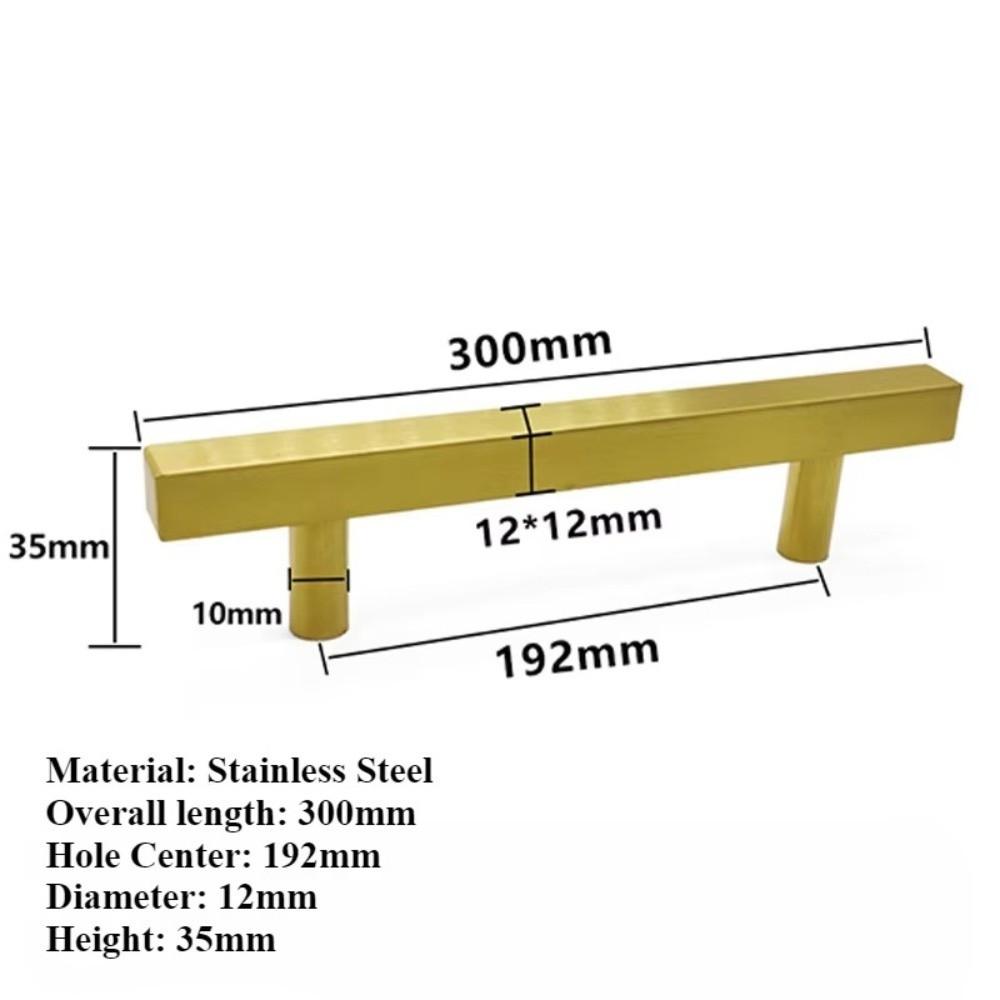 Stainless Steel Drawer Handles Gold Drawer Knobs Modern Cabinet Handles for Cupboard Wardrobe