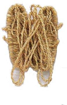 [Festival Supplies] Straw Sandals, Free Size (Approx. 20 X 7 Cm) 6065