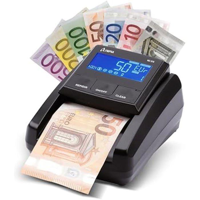 Detector de billetes falsos - OLYMPIA - NC 375 - Verificación rápida - Multidivisa - Sensores IR UV MG