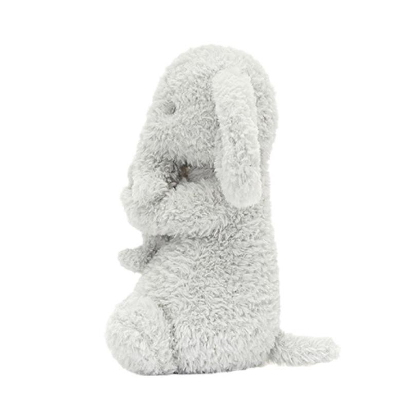 Jellycat Jungle Animals Grey Elephant Curled Up Comforting Companion Doll Plush Doll 26cm High
