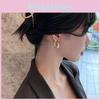 American European Chic Style Oval Earrings For Women Gold Plated Alloy Statement Fashion