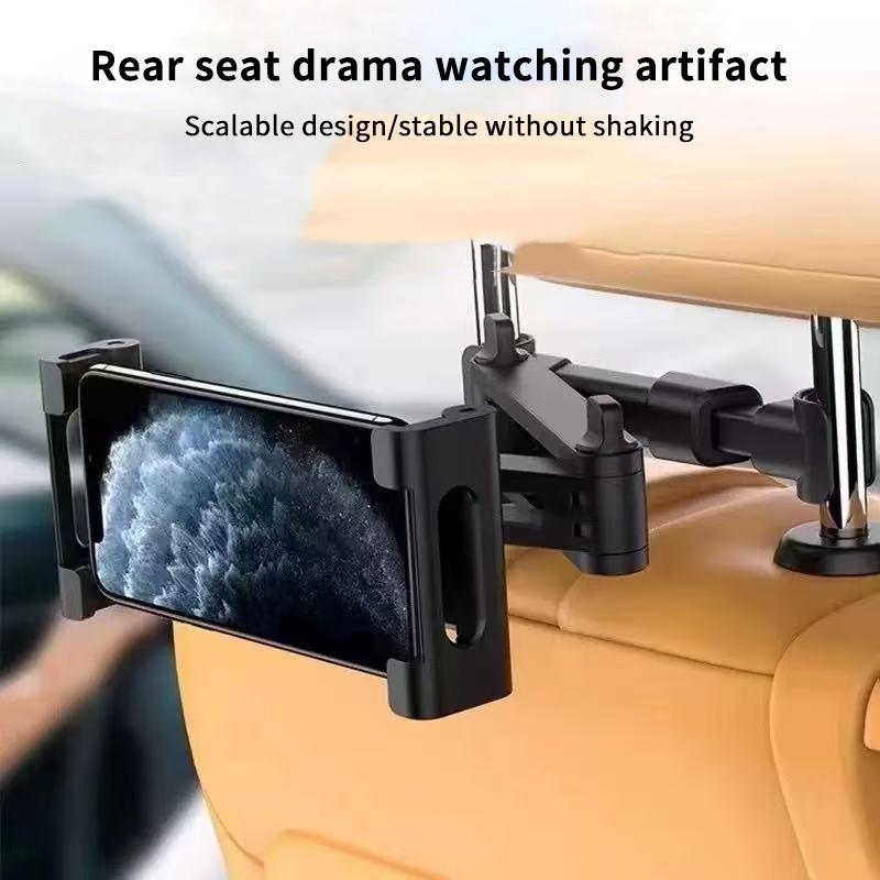 Adjustable Headrest Tablet Mount for Cars 360 Rotation Back Seat Holder for Travel Children and Passengers