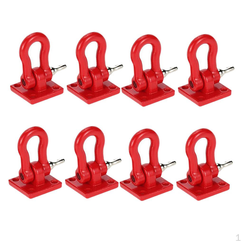 8PCS RC Crawler 1:10 Accessory Tow Hook for Axial SCX10 D90 Red