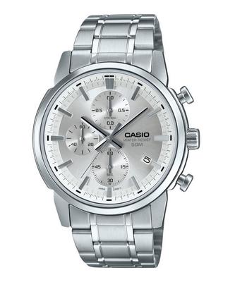 Standard Analog Chronograph Stainless Steel Silver Dial Quartz MTP-E510D-7AV Men's Watch