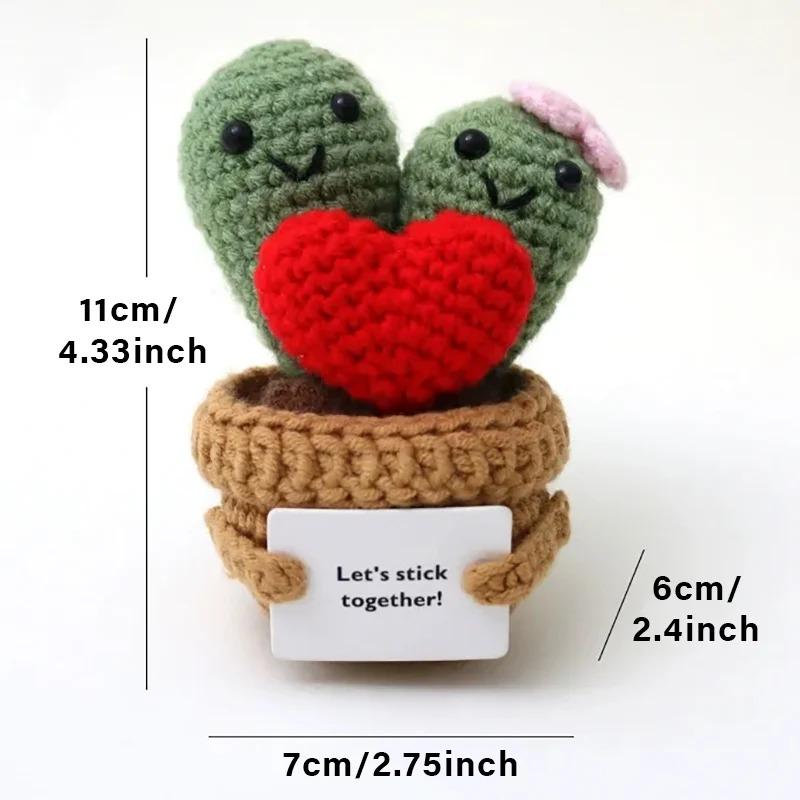 Wholesale Energy Crochet Doll Pocket Hug Handmade Knitted Plush Potato Plant Avocado Turtle Duck Funny Emotional Support Gift
