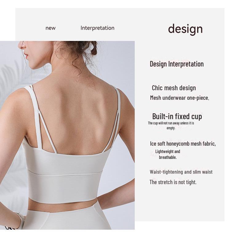 Women's Mesh Sports Bra - Yoga & Running Fitness Vest