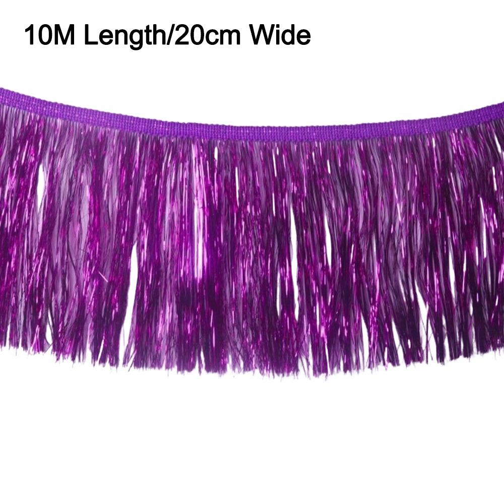 10M New 10M Length Skirt Tassel 20cm Wide Gradient Fringe Ornaments Illusion Laser DIY Clothing Accessories Designer Clothing