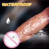 2 IN 1 Sliding Foreskin Dildo Upgraded Ejaculating Penis Realistic Spray Water Penis with Suction Cup Sex Toys for Women Couples