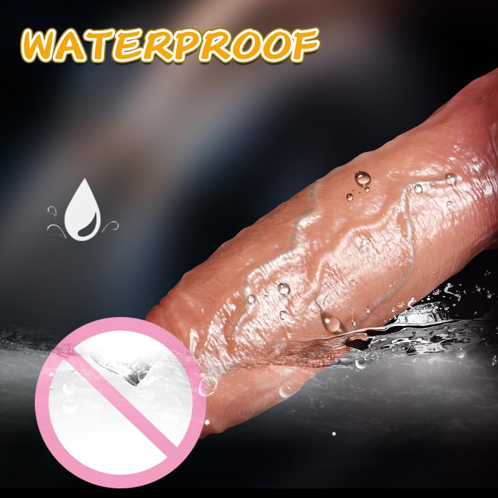 2 IN 1 Sliding Foreskin Dildo Upgraded Ejaculating Penis Realistic Spray Water Penis with Suction Cup Sex Toys for Women Couples