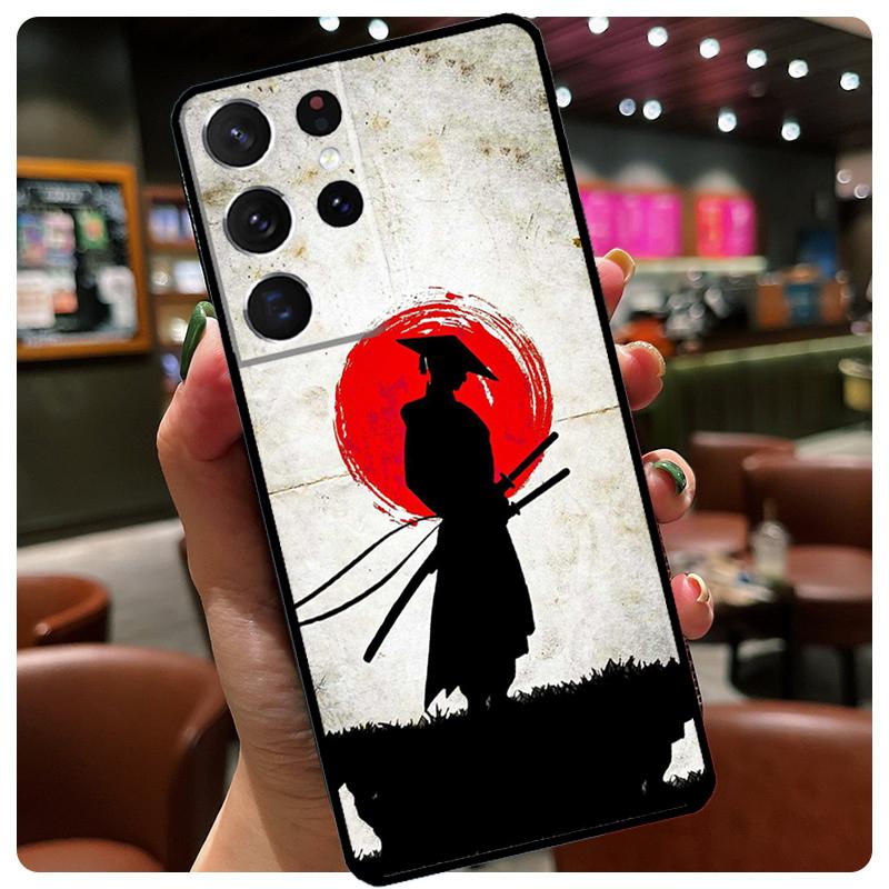 Red Sun Japanese Anime Phone Case For Samsung Galaxy S25 Ultra S21 S22 S23 S24 Ultra S9 S10 Plus S24 S25 FE Cover
