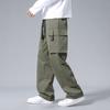 Men Cargo Pants Loose-fit Straight-leg Pants For Men Casual Long Trousers For Autumn Youth