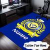 Custom Name Nassr Football Club Crest Rug for Living Room, Game Rooms, Office, Bedroom, Floor Mat Playful Design, Fan Gifts Christmas Decor