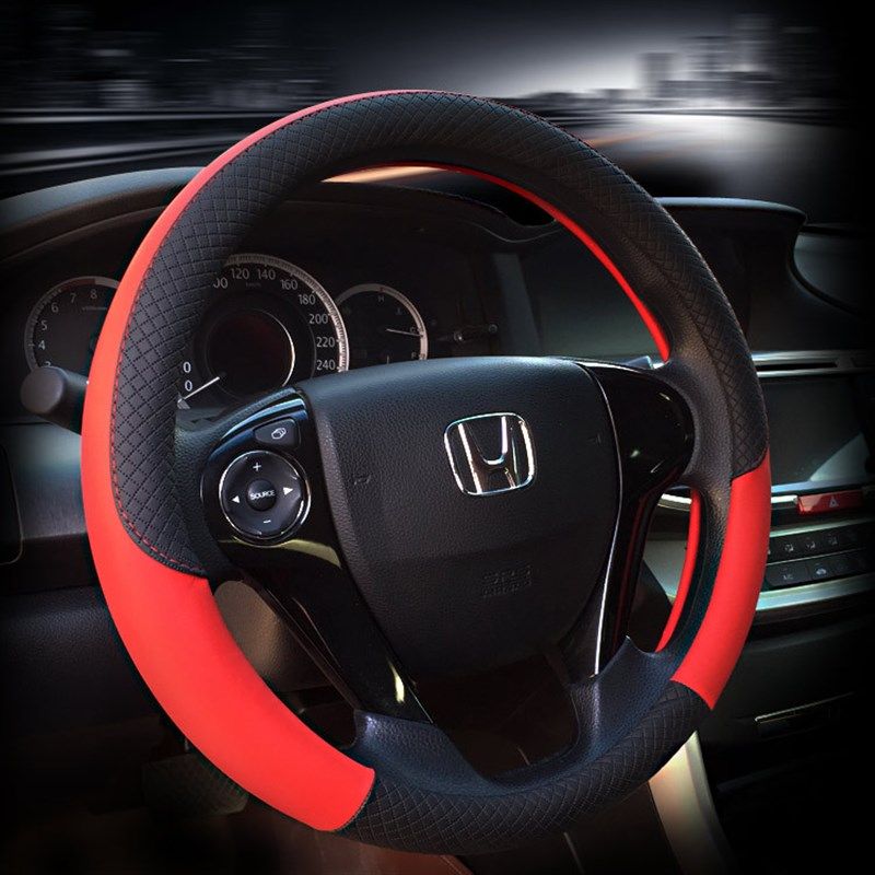 2023 New Model All-Season Universal Car Steering Wheel Cover, Rubber Ring Car Handle Cover, Color-Blocking Steering Wheel Cover Blue