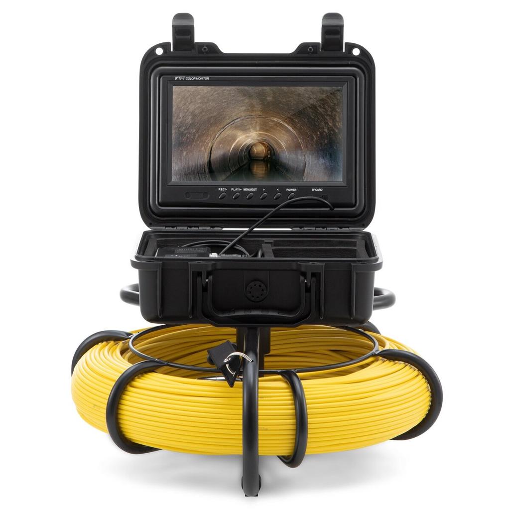 Cameră de Canalizare Cameră de Inspecție Conducte Ecran 9 inch 720p Cameră de Conductă 393 ft