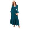 Lovedrobe Womens/Ladies Burnout Floral Tie Back Long-Sleeved Maxi Dress