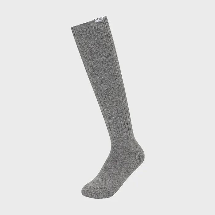 Ribbed Knee Socks (M/GREY)