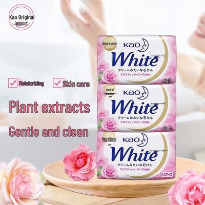 Kao Seife für Gesicht und Körper mit Rosenduft 3er-Pack