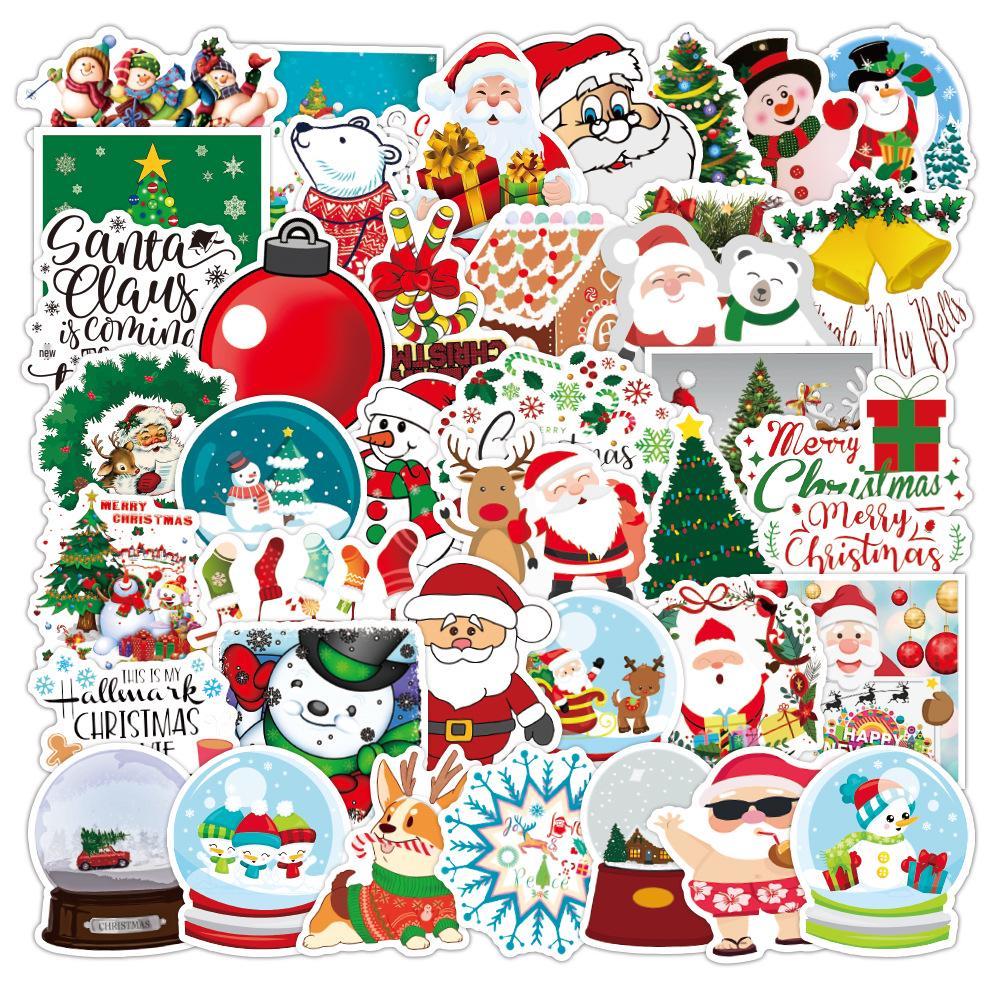 103 Cute Cartoon Animal Christmas Stickers for Envelopes, Gift Bags, and Water Cups