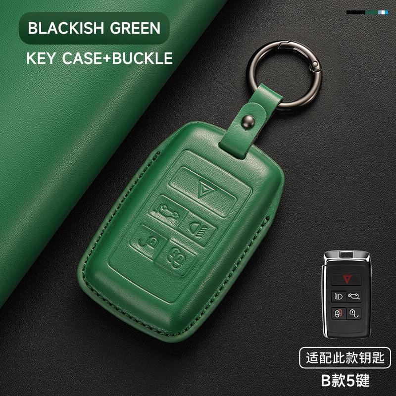 Leather Car Key Cover Case Protection Shell Keychain For Jaguar XE XJ XJL XF A9 C-X16 V12 Guitar F-type E-Pace