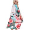 2025 Rayon Beach Cover-up Cardigan with Chinese Crane Print