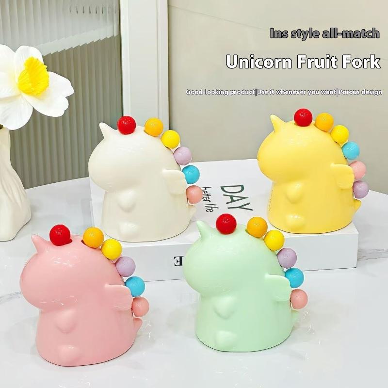 Creative Kawaii Stainless Steel Fruit Fork Cute Storage Set Fruit Fork Kitchen Storage Coffee Tea Dessert Fork Gift Set