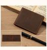 Retro Crazy Horse Leather Durable Credit Card Holder Men's Driving Document ID Card Cases Bank Card Leather Sheath Coffee Color