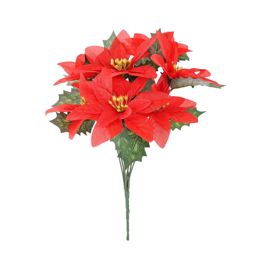 

7 вилок Рождественские искусственные декоративные цветы