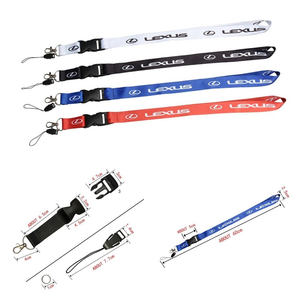 1 peça Alça de Lanyard para Carro Tiras com Logo Dupla Face para Pendurar Celular Lanyard de Trabalho Chaveiro de Carro Acessórios Automotivos Pingente Presente para Homens Argola de Chave