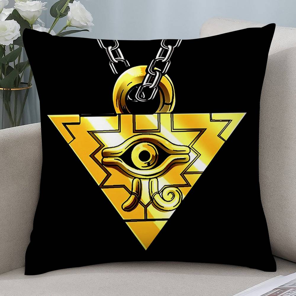 Game Yu-Gi-Oh Anime Pillow Case Short Plush Double-sided Print Square Throw Pillow Covers Sofa Home Cushion Decor