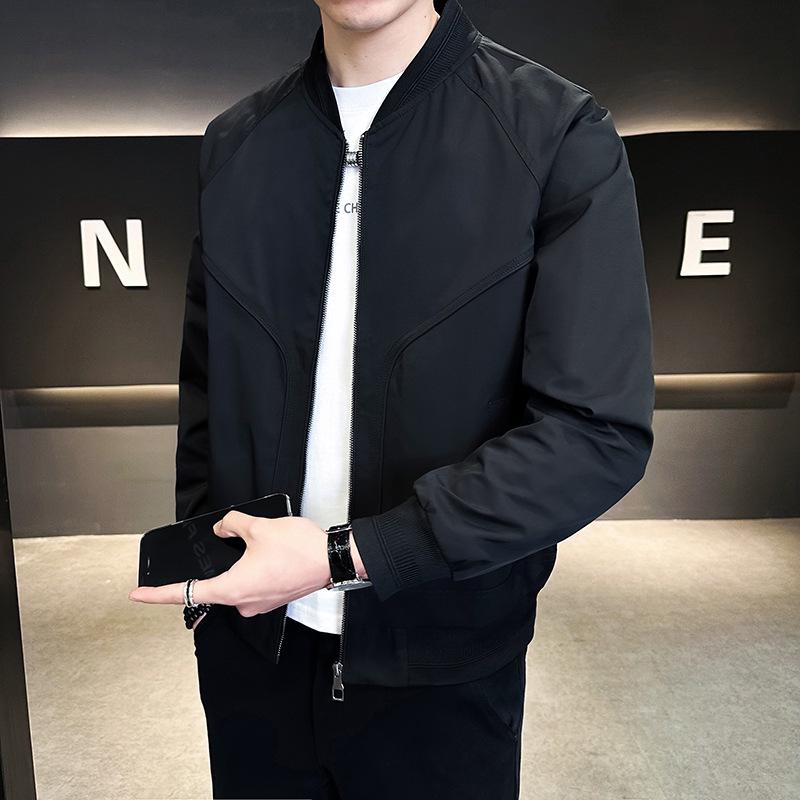 Men's Trendy Baseball Collar Jacket - Versatile Spring/Autumn 2025 Collection