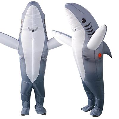 Aufeeky Kigurumi de Tubarão Adulto Cosplay Inflável Perfeito para e Fantasia, Fantasia Inflável, Natal, Halloween, Festas de Fim de Ano. Leve,