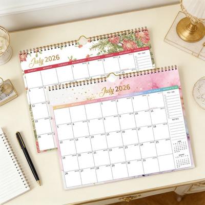 Easy Organizing 18-Month Calendar Dual Coil Design Wall Hanging Planner Office Calendar  Home Use