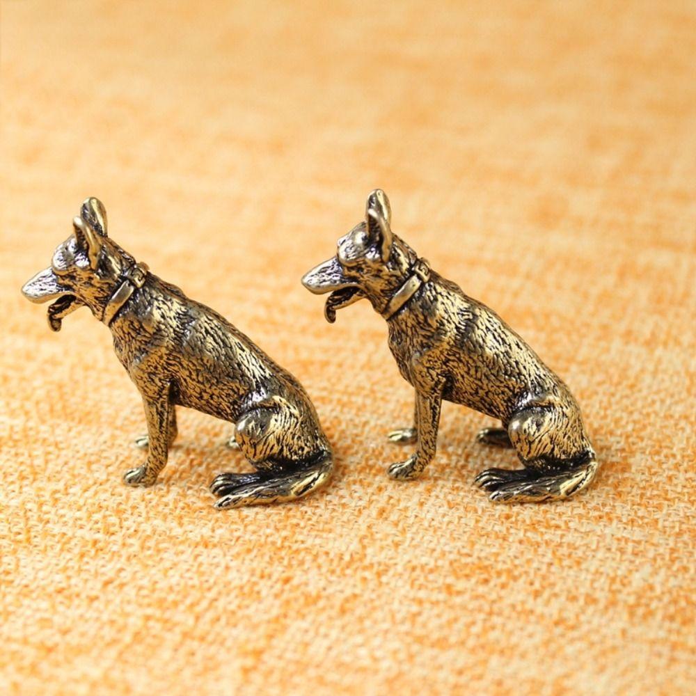 Pure Copper Copper Wolf Dog Antique Puppy Miniatures Retro   Home Decor