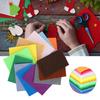 80 Stück Verschiedene Farben DIY Bastelmaterial Quadratische Form Vlies Filzstoff Filzplatten Heimnähen