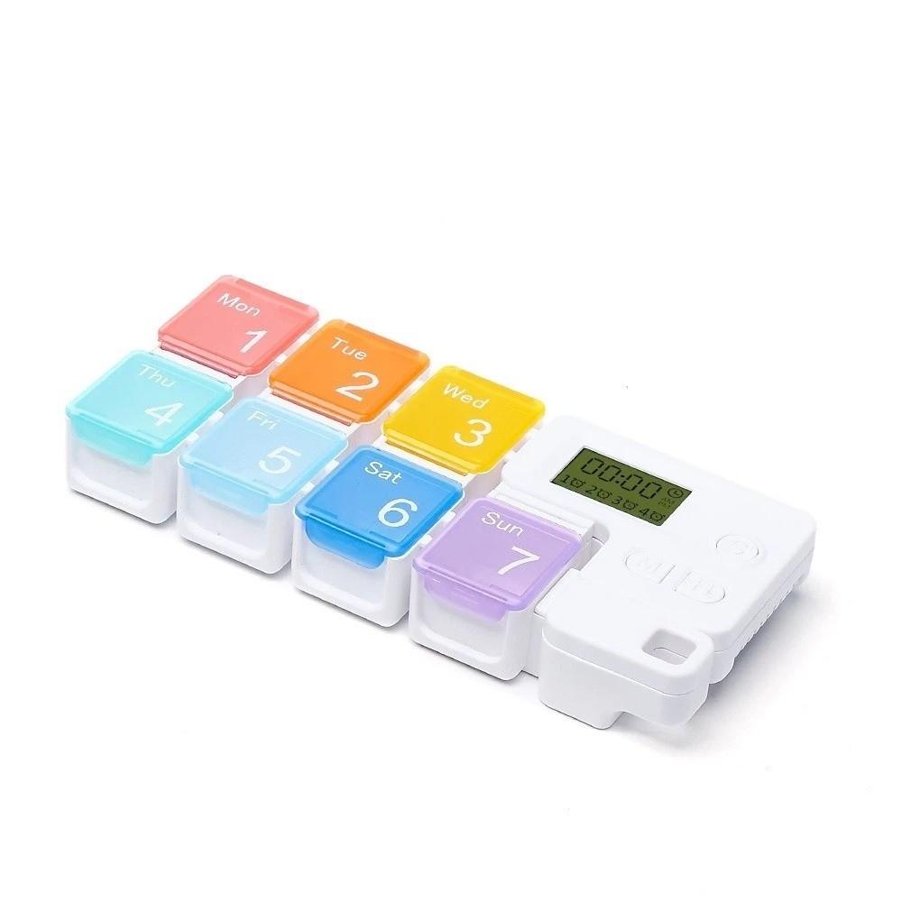 Smart Reminder Weekly Pill Organizer Alarm Timer Pill Dispenser Electronic Pill Organizer Electronic Timing Smart Pill Organizer