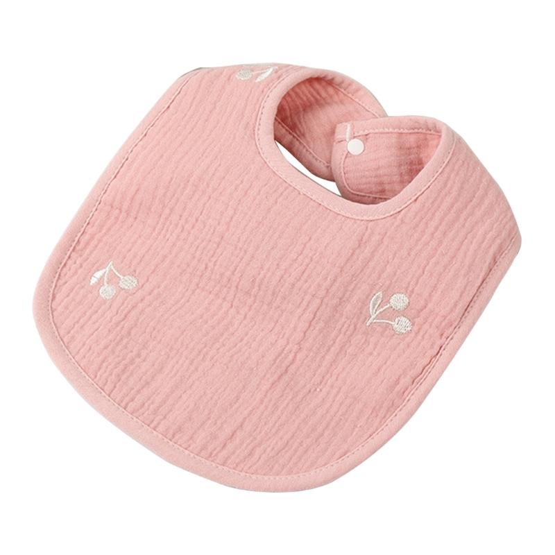 1pc Solid Colour Cotton Gauze Baby Bibs Ruffle Lace Infant Newborn Feeding Burp Cloth Saliva Towel Adjustable Bandana Drool Bibs