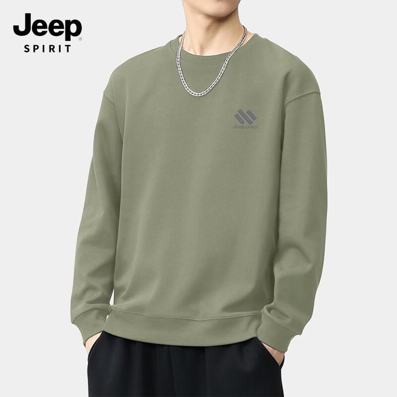 JEEP SPIRIT Men's Round Neck Casual Sweatshirt