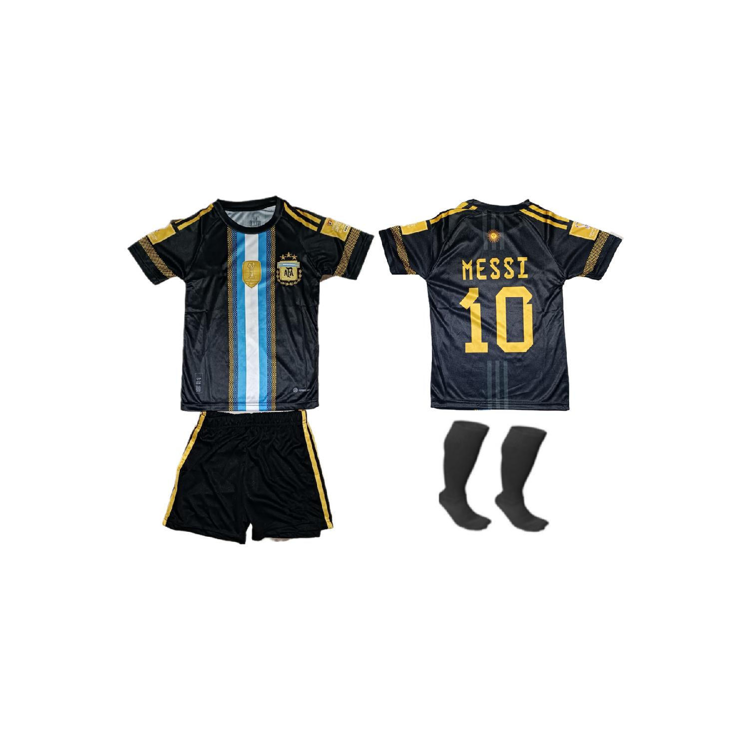 

Детский комплект из трикотажных шорт и леггинсов Messi